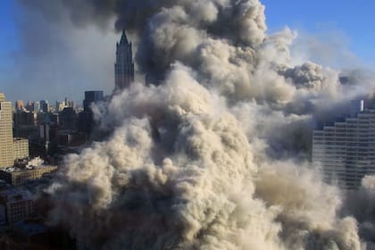 El colapso de las torres, el 11 de septiembre de 2001